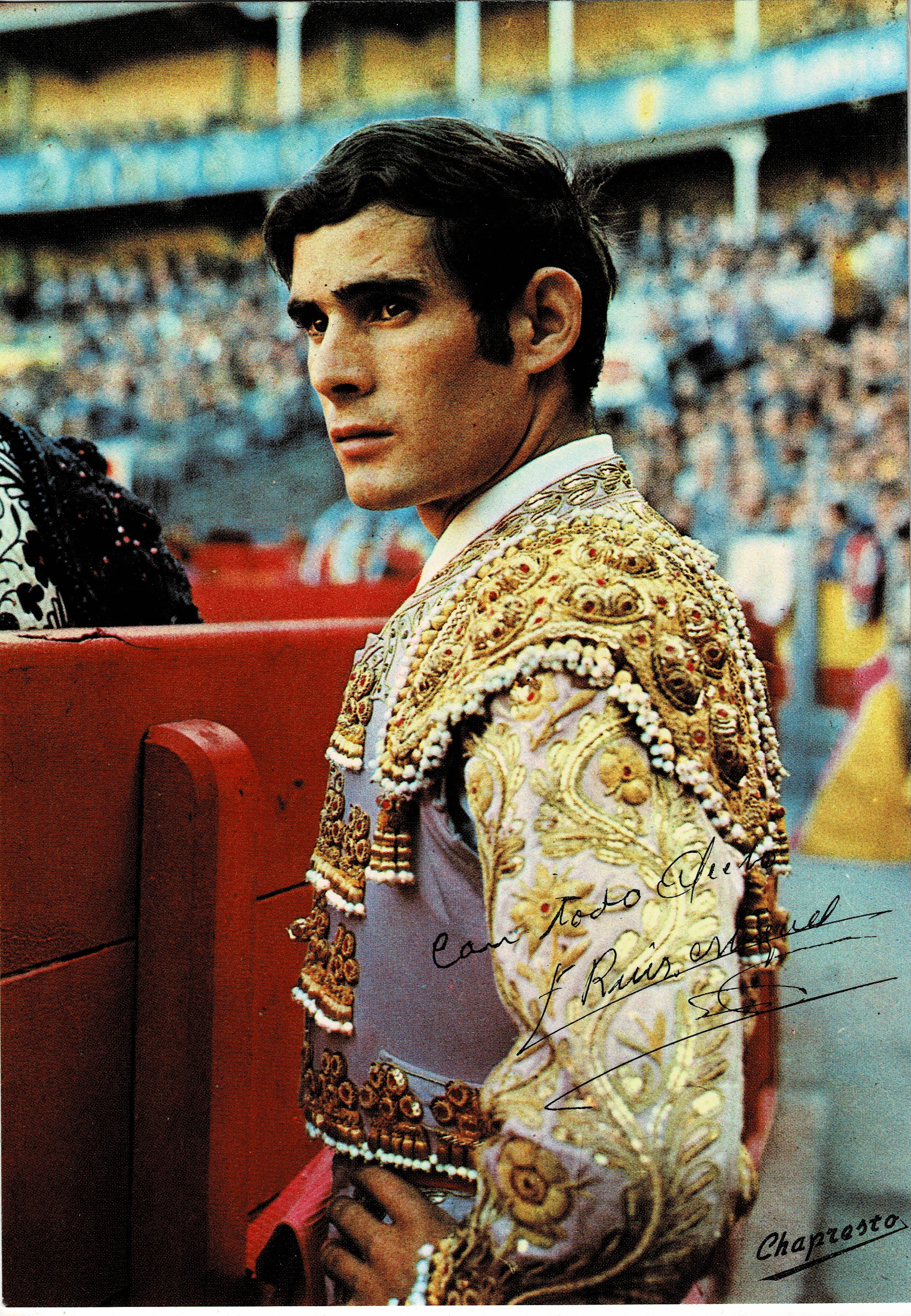 POSTAL TAURINA DE F. RUIZ MIGUEL DEDICADA