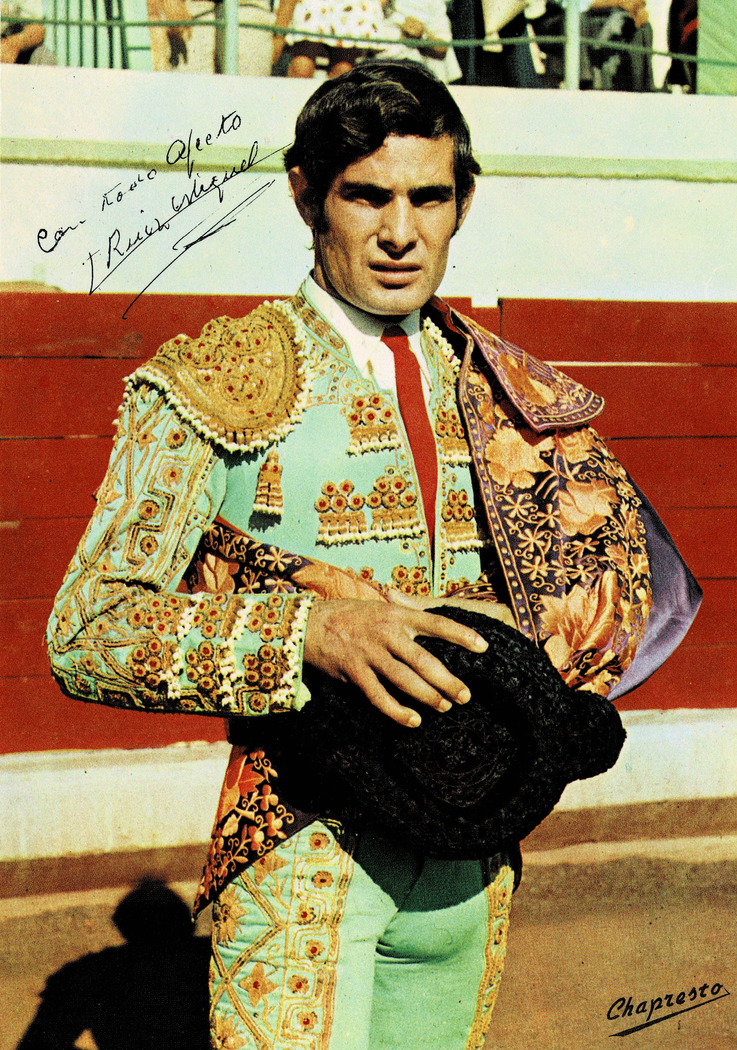 POSTAL TAURINA DE F. RUIZ MIGUEL DEDICADA