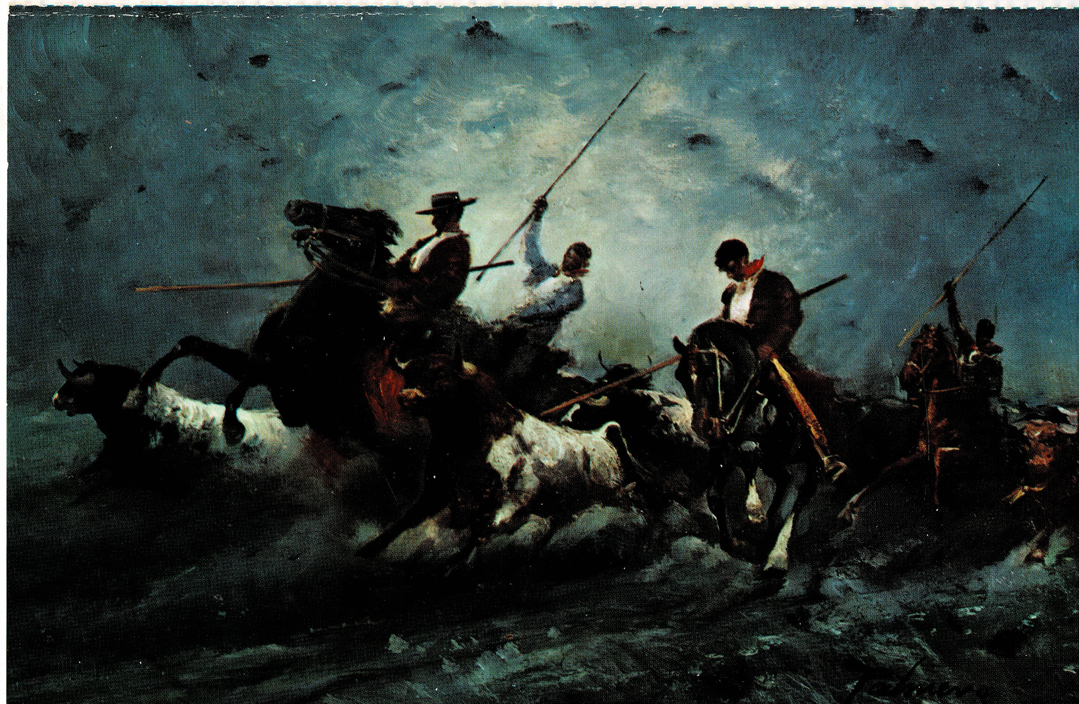 POSTAL TAURINA. OLEO DE PALMERO