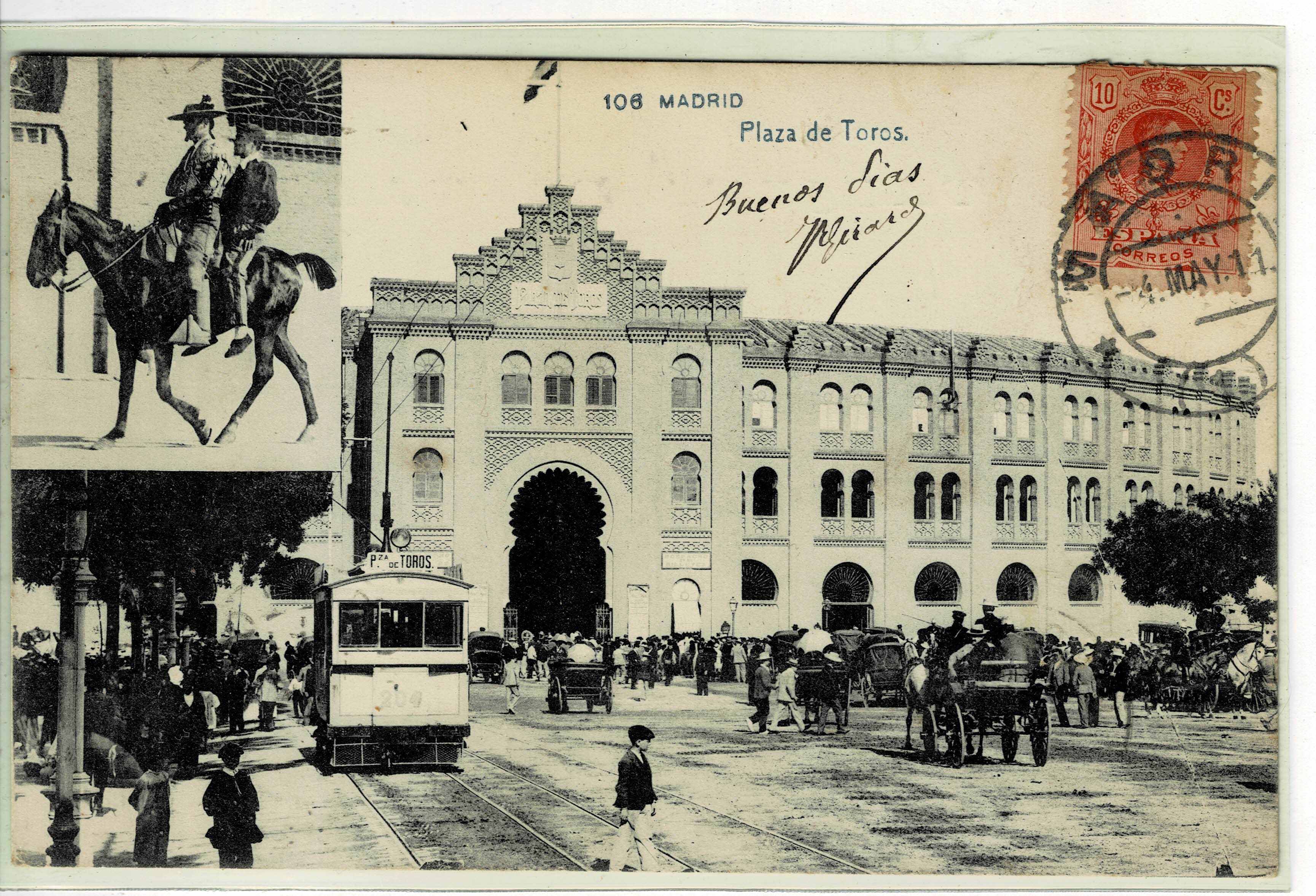 POSTAL TAURINA. PLAZA DE TOROS DE MADRID.