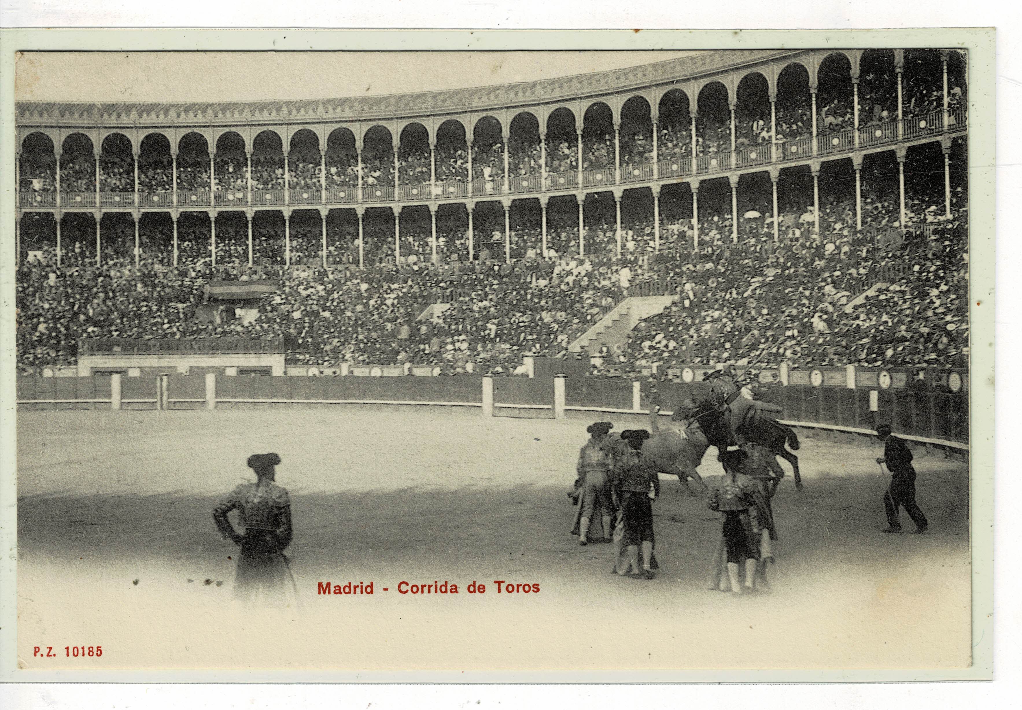 POSTAL TAURINA. CORRIDA DE TOROS EN MADRID.