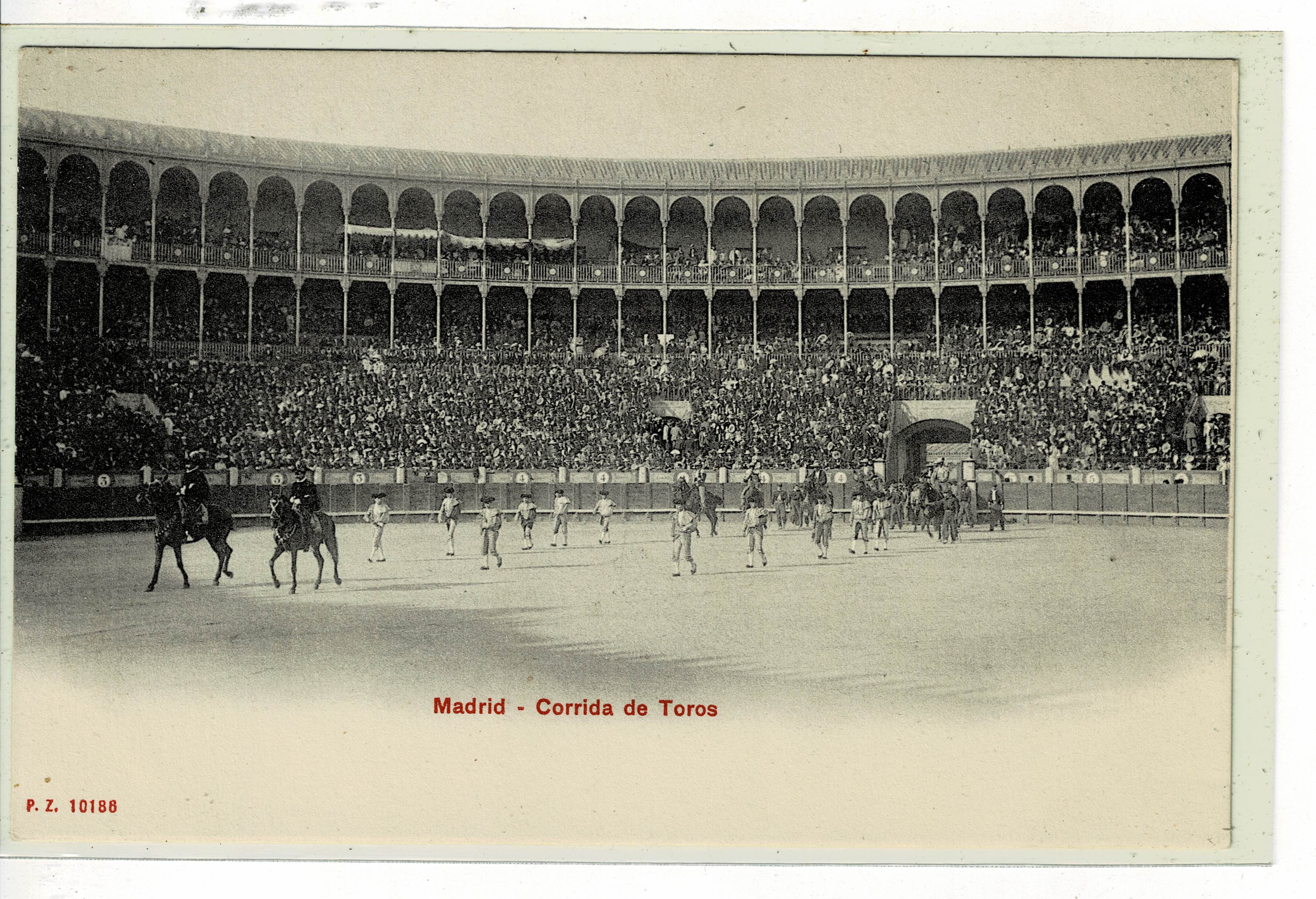 POSTAL TAURINA. CORRIDA DE TOROS EN MADRID.