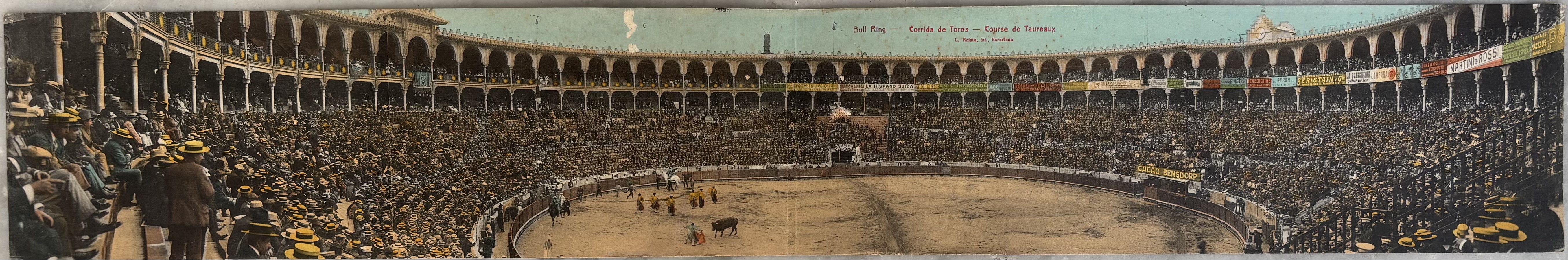POSTAL TAURINA. CORRIDA DE TOROS EN BARCELONA