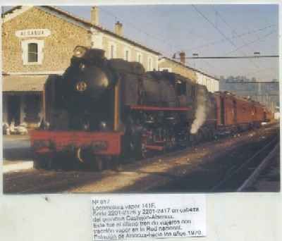 POSTAL DE TRENES Nº 617. LOC. VAPOR 141F. SERIE 2201-2125. EST. DE ALSASUA AÑOS 1970