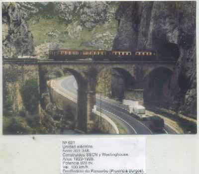 POSTAL DE TRENES Nº 621. UNIDAD ELECTRICA SERIE 301-348. CONST. SECN Y WESTINGHOUSE