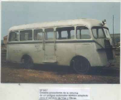 POSTAL DE TRENES Nº 647. DRESINA PROCEDENTE ANTIGUO AUTOMOTOR TERMICO