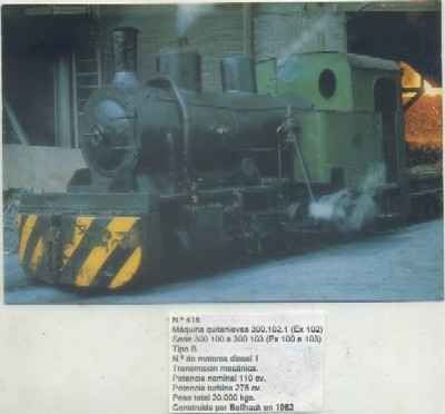 POSTAL DE TRENES Nº 418. QUITANIEVES 300.102.1. CONSTRUIDA POR BEILHACK EN 1952
