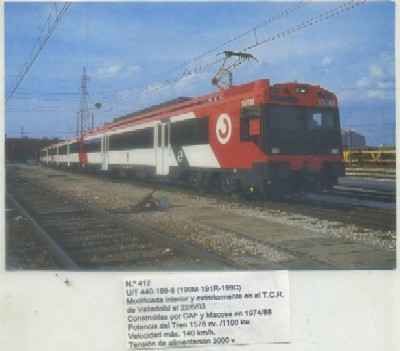 POSTAL DE TRENES Nº 412. U/T 440-199-8. CONST. POR DAF Y MACOSA EN 1974