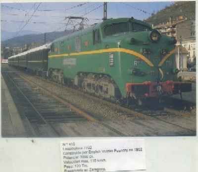 POSTAL DE TRENES Nº 410. LOC. 7702. CONST. POR ENGLISH VULCAN FOUNDRY EN 1952