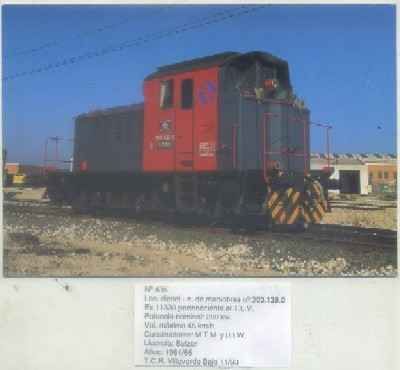 POSTAL DE TRENES Nº 435. LOC. DIESEL Nº 303.139.0. CONST. M.T.M. Y B.I.W. VILLAVERDE BAJO