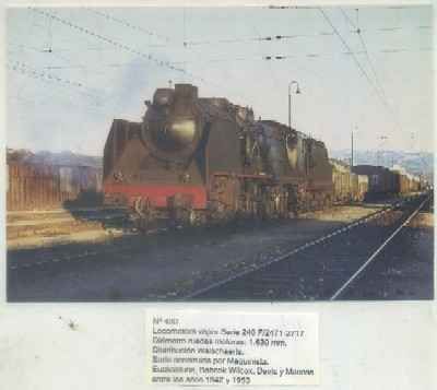POSTAL DE TRENES Nº 430. LOC. VAPOR SERIE 240F/2471-2717. CONST. MAQUINISTA 1942