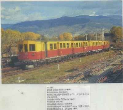 POSTAL DE TRENES Nº 342. SNCF LINEA DE LA CERDAÑA. CONST. CFB/SNCF ENTRE 1908 Y 1921