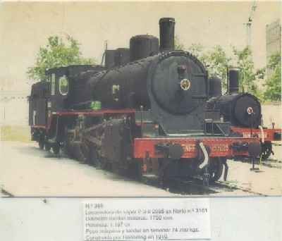 POSTAL DE TRENES Nº 385. LOC. VAPOR 2-3-0 2085. CONST. POR HANOMAG EN 1910
