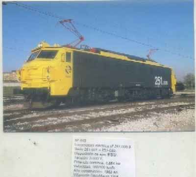 POSTAL DE TRENES Nº 445. LOC. ELECTRICA Nº 251.008.9. VILLAVERDE BAJO AÑO 1994