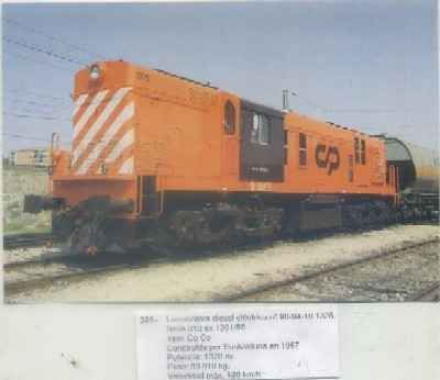 POSTAL DE TRENES Nº 320. LOC. DIESEL ELECT. Nº 90-94-10. TIPO CO CO. CONST. EUSKALDUNA 1967