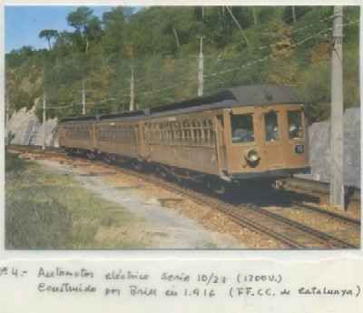 POSTAL DE TRENES. Nº 4. AUTOMOTOR ELECTRICO SERIE 10/27. CONST. POR BRILL EN 1916