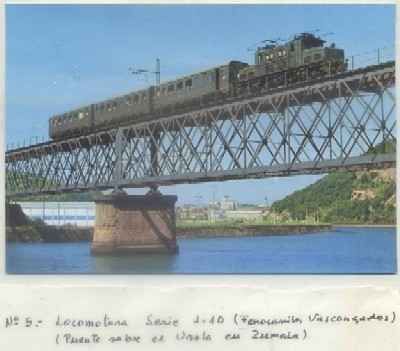 POSTAL DE TRENES. Nº 5. LOC. SERIE 1/10. FFCC. VASCONGADOS