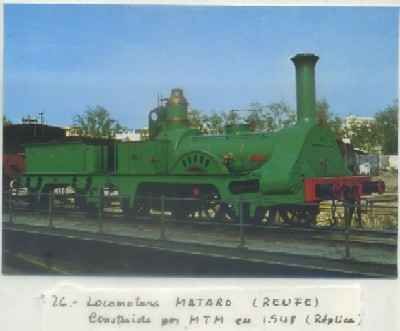 POSTAL DE TRENES. Nº 26. LOC. MATARO. RENFE. CONSTRUIDA POR MTM EN 1948