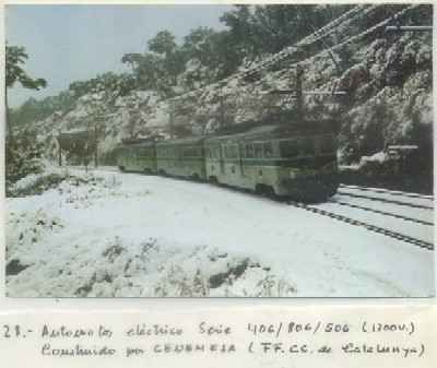 POSTAL DE TRENES. Nº 28. AUTOMOTOR ELECT. SERIE 406/806/506. CONST. CENEMESA