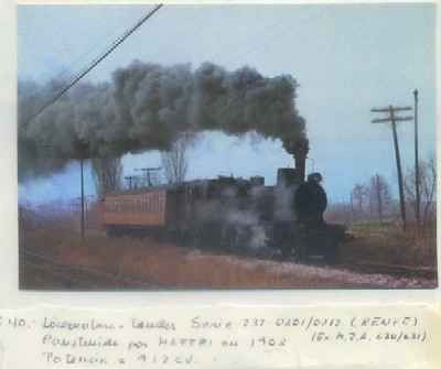 POSTAL DE TRENES. Nº 40. LOC. TAUDER. SERIE 232-0201/0212. CONST. POR MAFFEI EN 1903