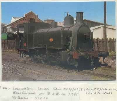 POSTAL DE TRENES. Nº 44. LOC. TENDER. SERIE 0235/0238. CONST. B. & W EN 1925