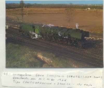 POSTAL DE TRENES. Nº 45. LOC. SERIE 2001/2010. CONST. POR M.T.M. EN 1955