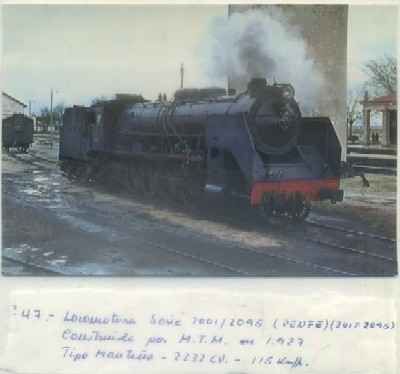 POSTAL DE TRENES. Nº 47. LOC. SERIE 2001/2095. CONST. POR M.T.M. EN 1927