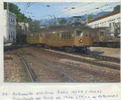 POSTAL DE TRENES. Nº 56. AUTOMOTOR ELECT. DIESEL 10/27. CONST. POR BRILL EN 1926
