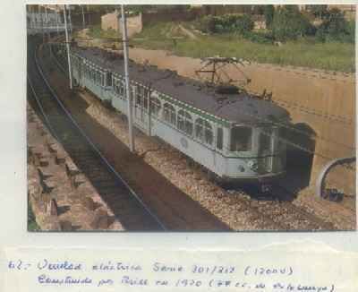 POSTAL DE TRENES. Nº 62. UNIDAD ELECT. SERIE 301/312. CONST. POR BRILL EN 1920
