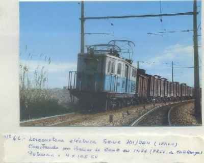 POSTAL DE TRENES. Nº 66. LOC. ELECT. SERIE 301/304. CONST. POR BRAINE LE CONTE EN 1926
