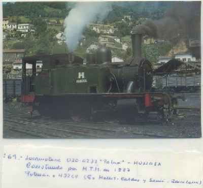 POSTAL DE TRENES. Nº 69. LOC. 030-0232. HUNOSA. CONST. POR M.T.M. EN 1887