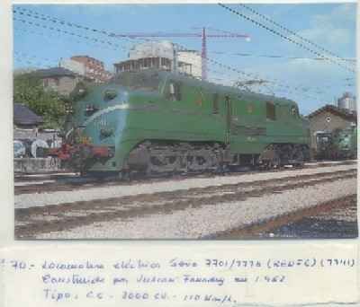 POSTAL DE TRENES. Nº 70. LOC. SERIE 7701/7775. CONST. POR VULCAN FOUNDRY EN 1952