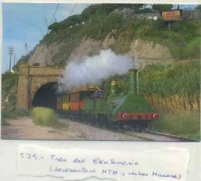 POSTAL DE TRENES. Nº 79. TREN DEL CENTENARIO. LOC. M.T.M. Y COCHES MACOSA