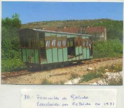 POSTAL DE TRENES. Nº 80. FUNICULAR DE GELIDA. CONST. POR ESTRADA EN 1971