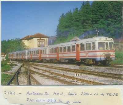 POSTAL DE TRENES. Nº 146. AUTOMOTOR MAN. SERIE 2301 A 73 DE FEVE