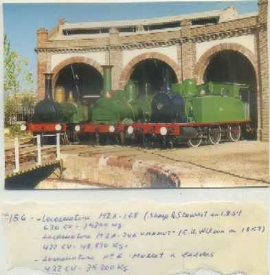 POSTAL DE TRENES. Nº 156. LOC. MZA-168, MZA-246 Y LOC. Nº 6 MOLLET A CALDES