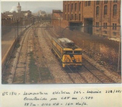 POSTAL DE TRENES. Nº 184. LOC. ELECT. 269. CONST. POR CAF EN 1980