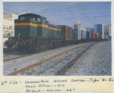 POSTAL DE TRENES. Nº 236. LOC. DIESEL SUEZER TIPO BOBO. SERIE 307-001-0