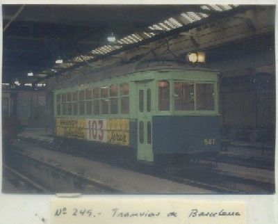POSTAL DE TRENES. Nº 249. TRANVIAS DE BARCELONA