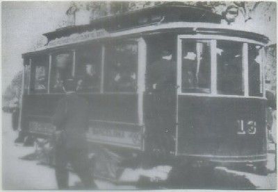 POSTAL DE TRENES. TRANVIA Nº 13. SERIE 1-124. AÑO CONST. 1898. GIRONA