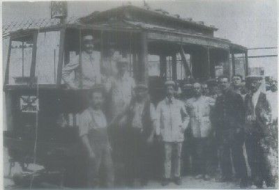 POSTAL DE TRENES. TRANVIA Nº 411. CONST. CARDE Y ESCORIAZA. AÑO 1901