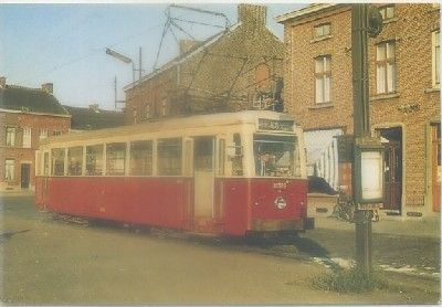 POSTAL DE TRENES. LIGNE S.N.C.V. CHARLEROI-RANSART 1962