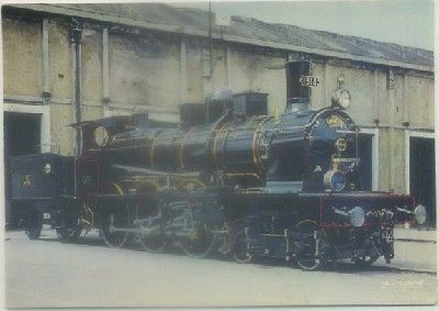 POSTAL DE TRENES. LOCOMOTIVE Nº 1314 MIDE. MUSEE FRANCAIS DU CHEMIN DE FER. MULHOUSE