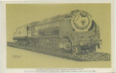 POSTAL DE TRENES. LOCOMORA SANTA FE. TARJETA DE FELICITACION NAVIDEÑA