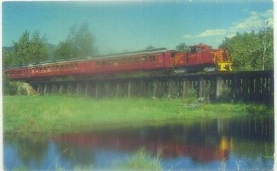 POSTAL DE TRENES. CONWAY SCENIC RAILROAD, NORTH CONWAY