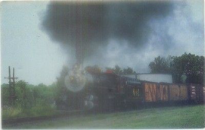 POSTAL DE TRENES. SPENCER SHOPS STATE HISTORIC SITE RAILFAN. AÑO 1988