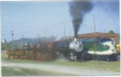 POSTAL DE TRENES. SPENCER SHOPS STATE HISTORIC SITE LINE-UP OF LOCOMOTIVE