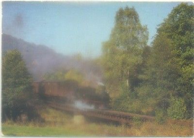 POSTAL DE TRENES. SCHMALSPURBAHN WOLKENSTEIN-JONSTADT