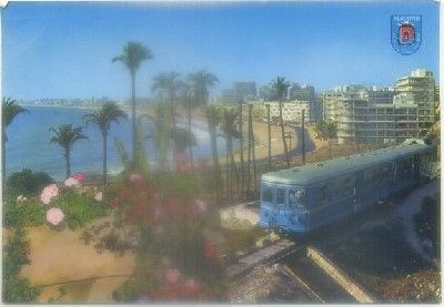 POSTAL DE TRENES. CAMPELLO. ALICANTE. PLAYA MUCHAVISTA