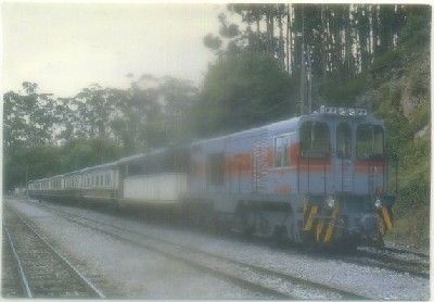 POSTAL DE TRENES. TREN TRANSCANTABRICO. LOCOMOTORA Nº 1612. Nº 210